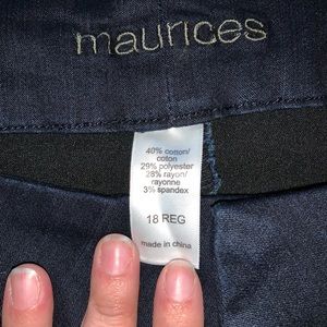 Maurice business slacks dark blue jean wash